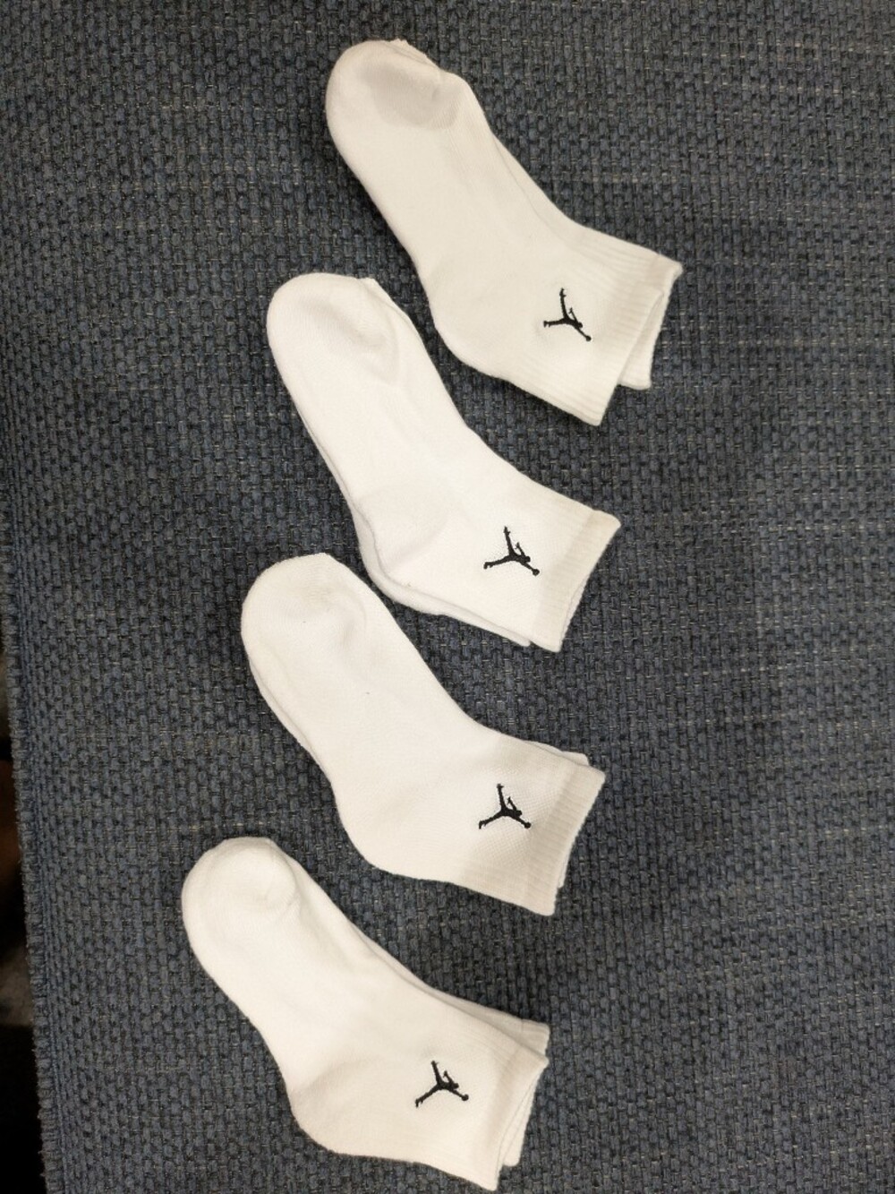 White Low-Cut Athletic Socks with Jumpman Logo
